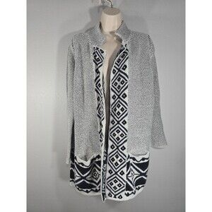 Old Navy Jacquard Open-Front Cardi-Coat Size Large boho aztec, tribal, southwest
